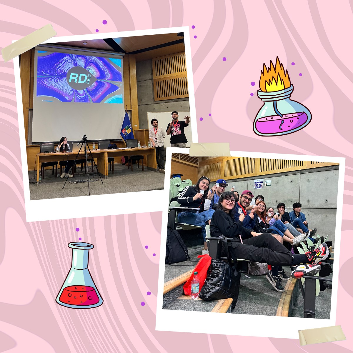 Charla de uno de los fundadores de Reduciendo Daño ante estudiantes de química y farmacia, CONEQyF 2022.
