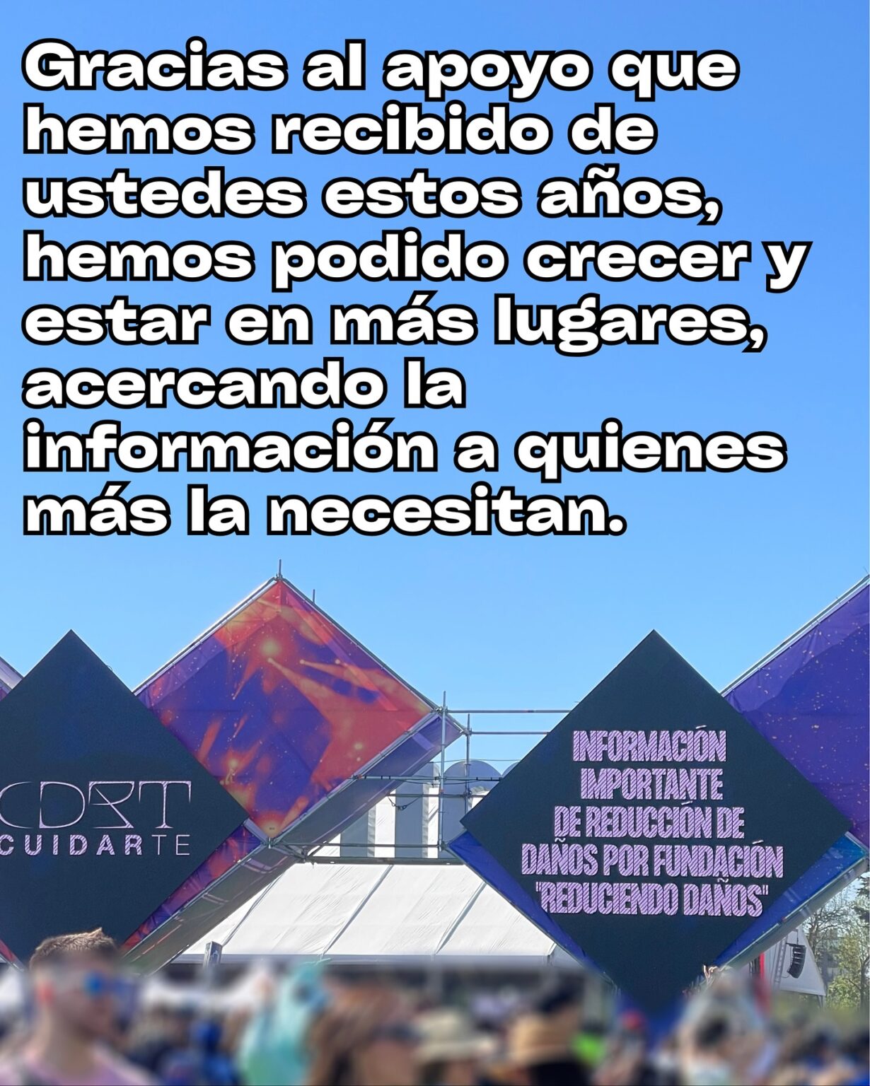 Cierre de la jornada en el stand de Creamfields Chile, octubre 2025
