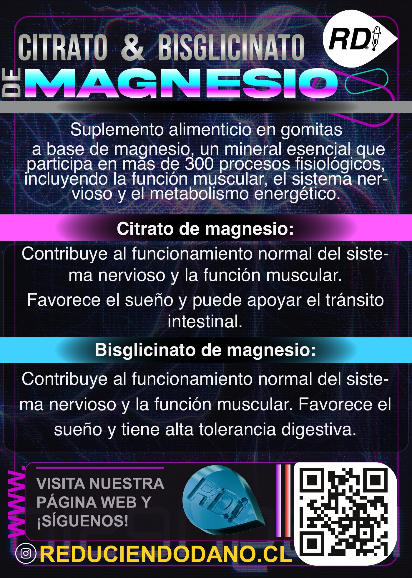 rd-flyer-magnesio-info Flyer informativo de magnesio RD en gomitas: citrato y bisglicinato de magnesio