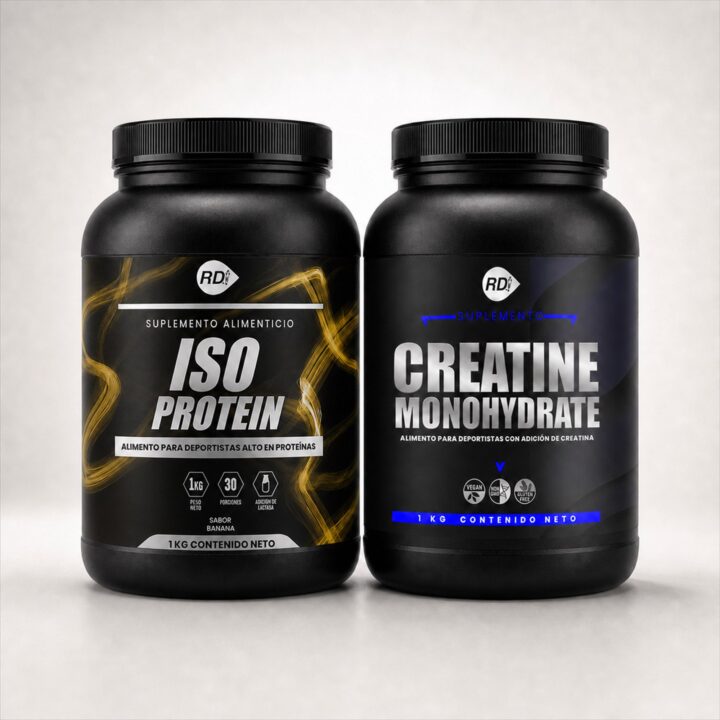 Pack ISO Protein Banana y Creatina Monohidratada RD de 1 kg cada una
