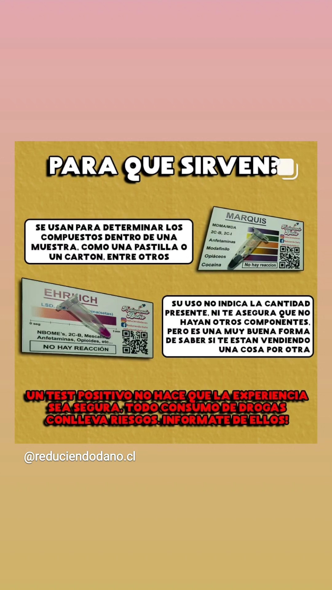 Para qué sirven los reactivos: detectan presencia de compuestos, no cantidad ni pureza