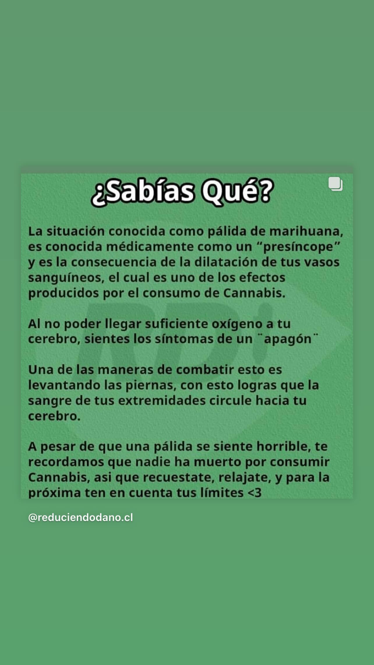 Por qué da la pálida al fumar marihuana (hipotensión postural)