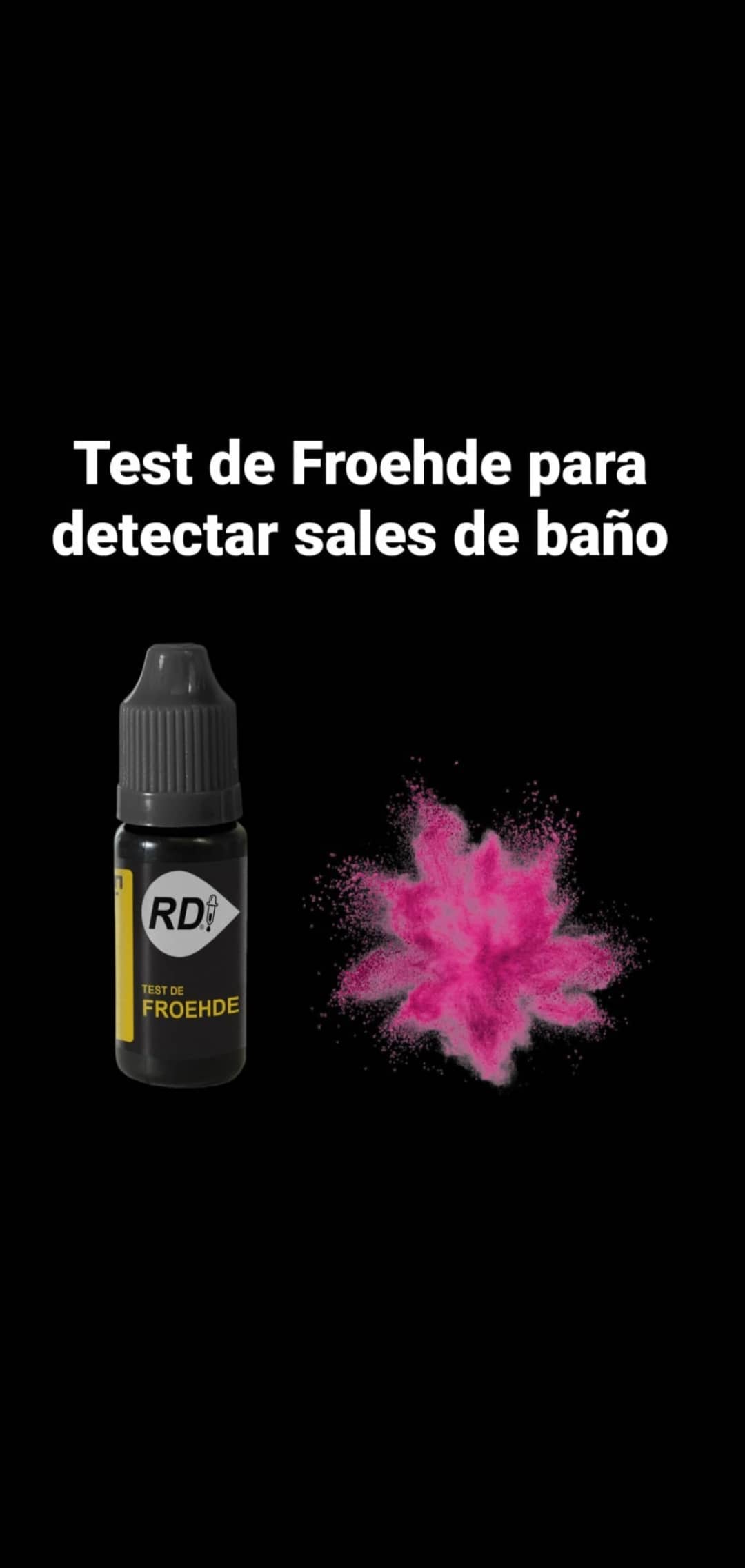 Test de Froehde para detectar sales de baño