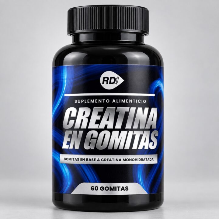 Frasco de Creatina con 60 gomitas de Suplementos RD