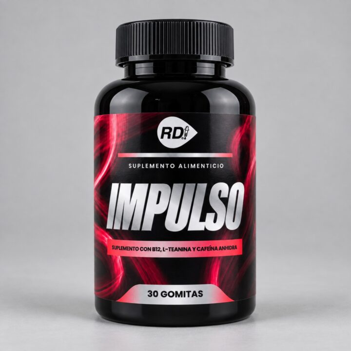 Frasco de Impulso con 30 gomitas de Suplementos RD