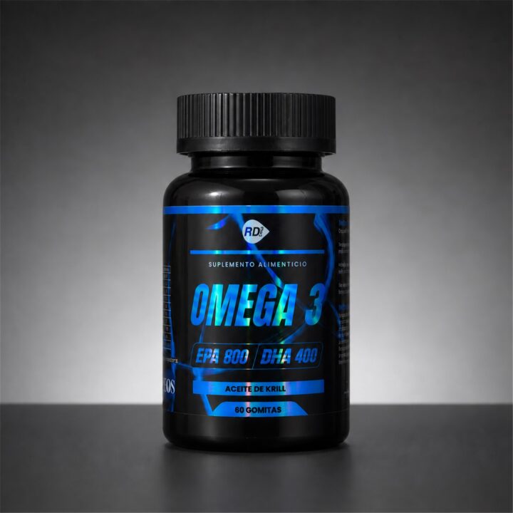 Frasco de Omega 3 de Krill con 60 gomitas de Suplementos RD