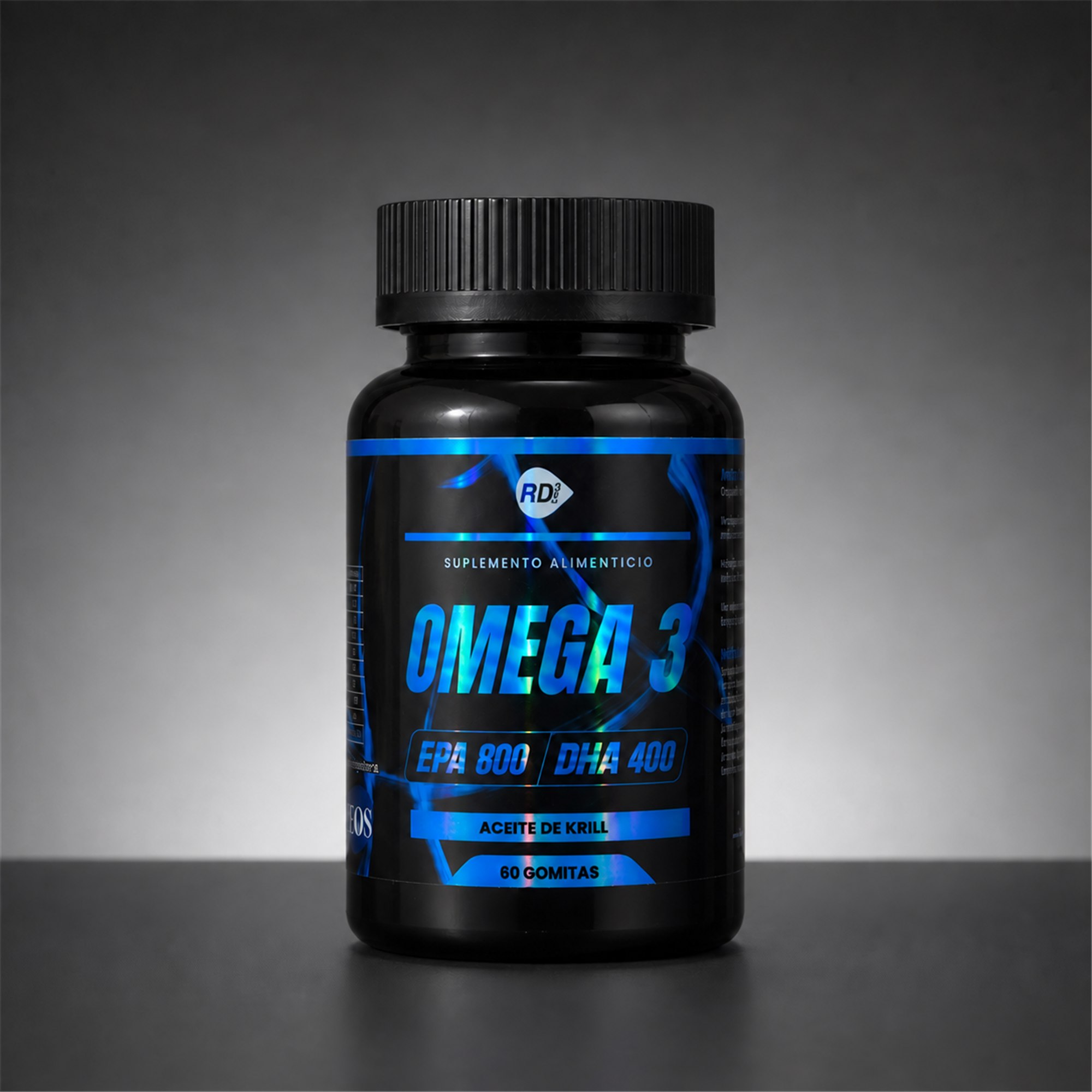 Omega 3 de Krill en Gomitas Frasco de Omega 3 de Krill con 60 gomitas de Suplementos RD