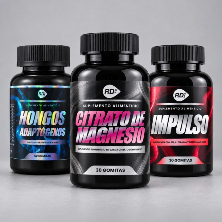 Energía sin Ansiedad — Hongos Adaptógenos, Citrato de Magnesio e Impulso, Reduciendo Daño