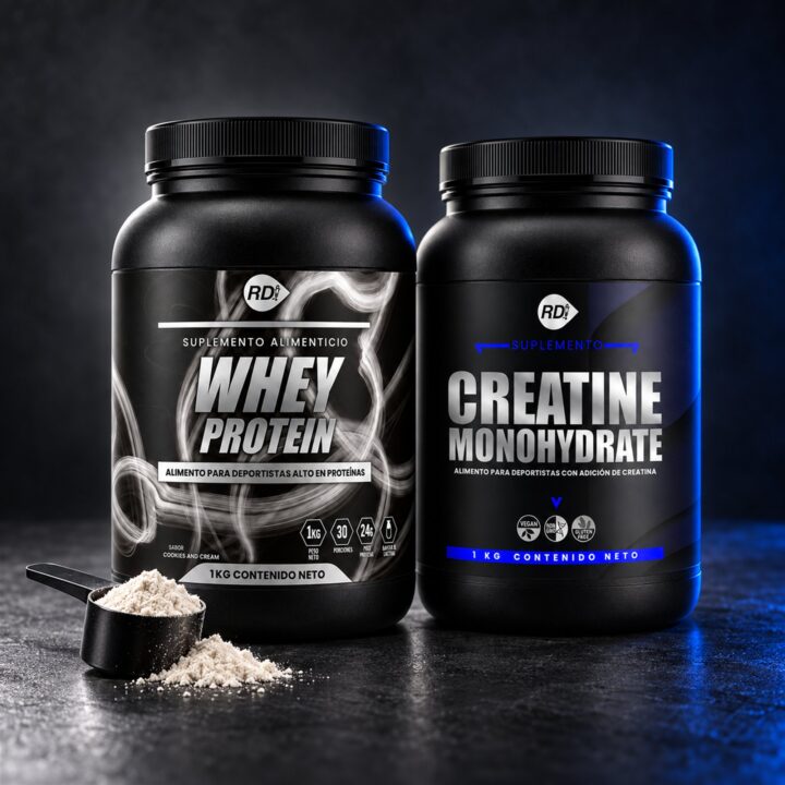 Pack Reparación Base con Whey Protein, Creatina y medida de proteína
