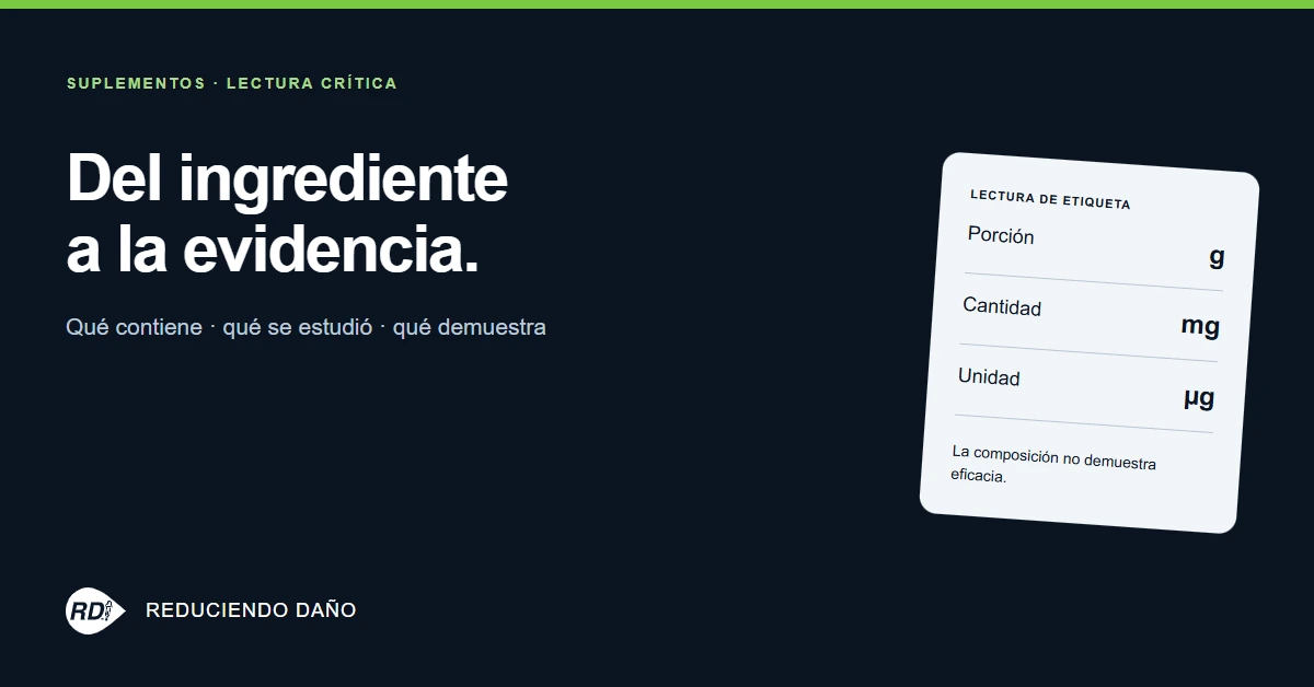 Del ingrediente a la evidencia: porción, cantidad y unidades.