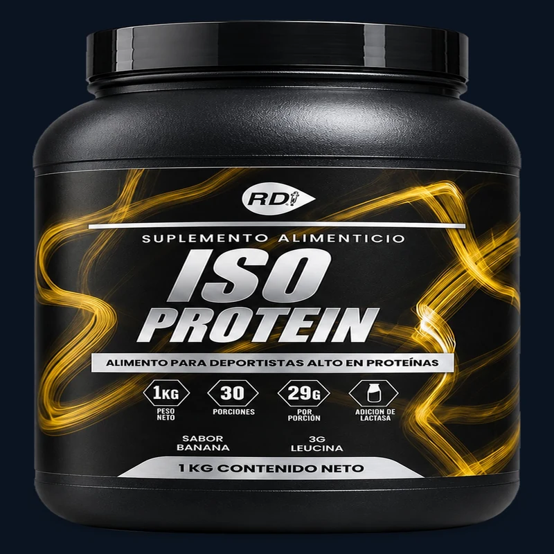 Bolsa completa de ISO Protein RD mostrada con espacio alrededor.