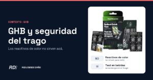 Portada: GHB y seguridad del trago, con el test de detección en bebidas