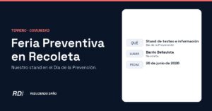 Portada: Feria Preventiva en Recoleta, stand de testeo e información, 26 de junio de 2026